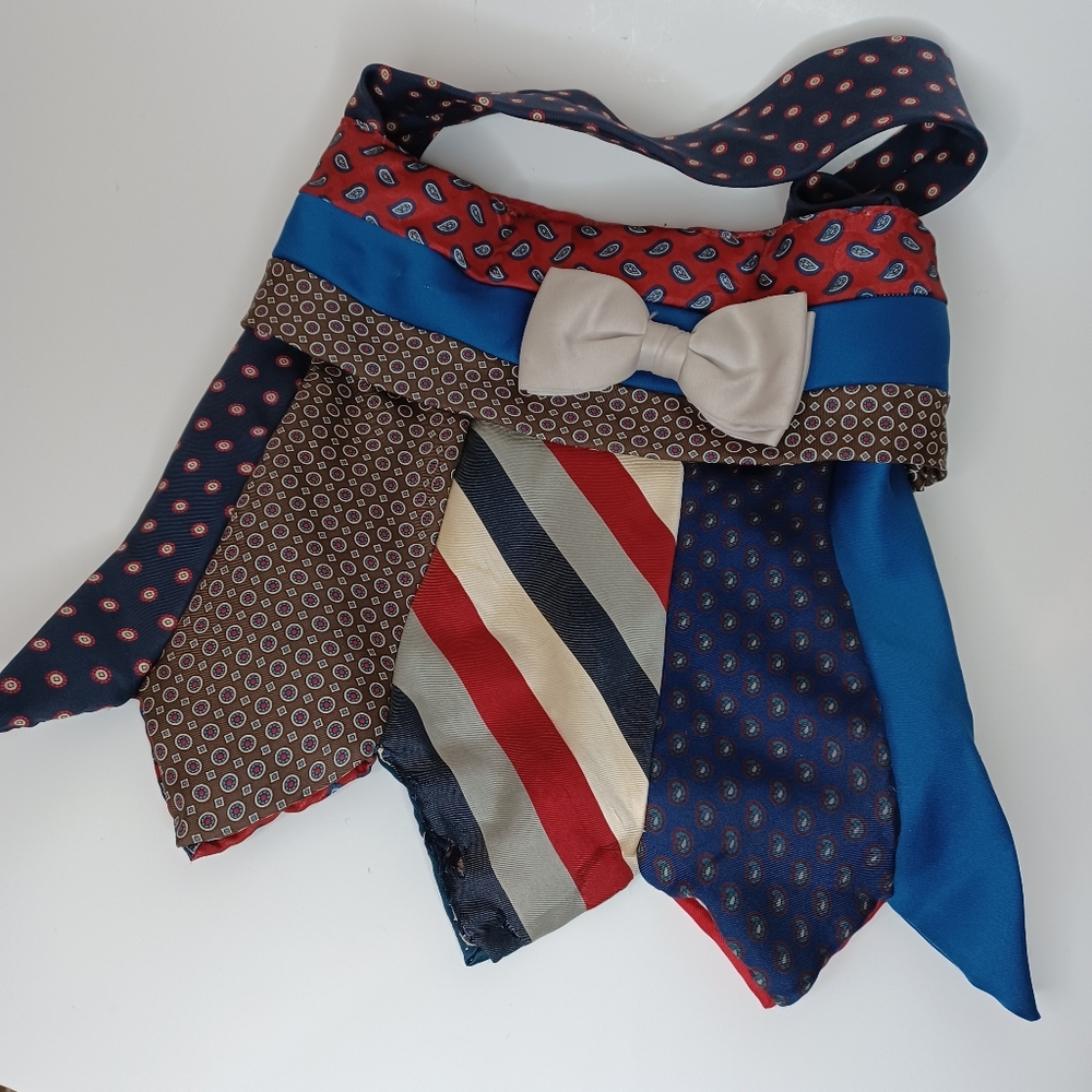 Handmade Vintage Silk Tie Purse Unique Craft Made Hand Bag OS Unisex